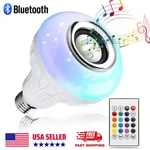 E27 Rgb Led Light Bulb Bluetooth Speaker With Remote Color Changing Lamp. Fixed Price $12.99.