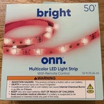 Bright Onn - Multicolor Led Light Strip W/ Remote 50 Feet New In Box. Fixed Price $12.99.