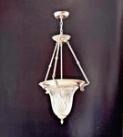 28X17" Satin Nickel 24% Lead Cut Crystal Entry Light Fixture Quorum 644-15-65. Fixed Price $199.95.