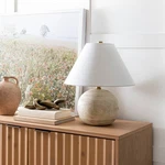 Medium Faux Wood Table Lamp Brown - Threshold Designed With Studio Mcgee. Fixed Price $29.99.