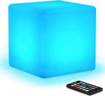 Mr.go Rechargeable Led Color-changing Light Cube 8", Dimmable Soothing Mood Lamp. Fixed Price $71.99.