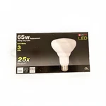 Utilitech 3-PACK 65W Equivalt Dimmable Soft White BR30 Led Flood Light Bulbs. Fixed Price $14.99.