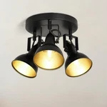 Multi-directional Ceiling Spot Light Semi Flush Mount Round Track Black. Fixed Price $18.88.