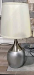 Silver Finish Brightness Metal Touch Table Lamp With Linen Shade Ore 8310SN. Fixed Price $59.95.