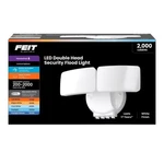 Dual Head Motion Sensor Flood Light, 9 In., White By Feit Electric. Fixed Price $42.95.