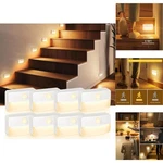 8 Pk Motion Sensor Led Stair Lights Battery Operated Wireless Indoor Night Lamp. Fixed Price $29.95.