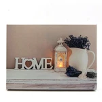 Country Home Lantern Vase Led Up Lighted Canvas Wall Or Tabletop Picture. Fixed Price $21.99.