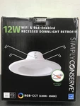 Conserve Smart Canless Led Trim White, L12DL5/6-CCT-RGB-WIFI-BLE. Fixed Price $19.54.