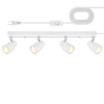 Bricosmocon Plug Track Lighting 23 Led Fixtures Ceiling White 4. Fixed Price $110.33.