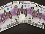 X Pack Feit Electric 40W Led Bulbs Dimmable Flame Style Chandelier 3.8 Softw. Fixed Price $13.00.