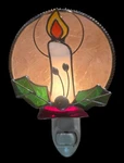 Gallery Tiffany Stained Glass Xmas Candle Night Light- Holiday Decor. Fixed Price $24.98.