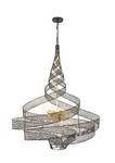 Varaluz 240P08 Flow Light 36"W Abstract Chandelier - Hammered Ore. Fixed Price $2000.00.
