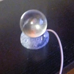 Led Color Changing Globe Night Light, Wall Plug-in, Blue Base, Bedroom. Fixed Price $10.00.