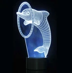3D Lamp Dolphin Optical Illusion Led Night Light 7 Colors Touch Switch New. Fixed Price $30.05.
