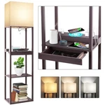 Runtop Modern Floor Lamp W/ Wireless Charging, 2 Usb, Outlets, 15W Led. Fixed Price $209.99.