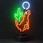 Coyote Moon Cactus Neon Sculpture Basement Gameroom Mancave Home Decor Wall Art. Fixed Price $102.02.