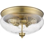 Z-lite 722F3-HBR Amon Flush Mount Heritage Brass. Fixed Price $55.00.