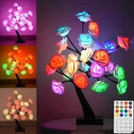 24 Led Rose Tree Lamp,color Changing Artificial With Remote,usb... Fixed Price $65.90.