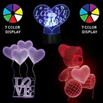 3D Acrylic Night Light Bear Heart Led Desk Lamp Usb Battery Room Decor Gift. Fixed Price $6.98.