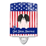 Carolines Treasures Patriotic Usa Pekingnese Black White Ceramic Night Light. Fixed Price $6.57.