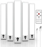 Dimmable Led Under Cabinet Lights With Remote, Motion Sensor, 5 Pack. Fixed Price $62.99.