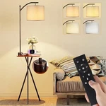 Rottogoon Floor Lamp End Table Remote Control Charging Station - Brown. Fixed Price $40.52.