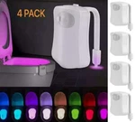 4PCS Motion Activated Led Bathroom Toilet Bowl Night Light 16 Colors Kids Safe. Fixed Price $10.91.