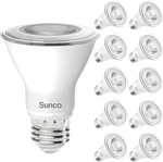 Sunco 10 Pack PAR20 Led Bulbs 50W Equivalent 7W Dimmable, CRI90 3000K Warm White. Fixed Price $55.99.