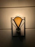 Vintage 1984 Gallery Art Stained Glass Night Light Yellow Tiffany Style Plugin. Fixed Price $29.99.