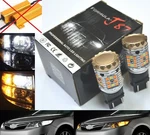 Led Light Switchback Orange Amber 6K White Two Bulbs 3157 Turn Signal Drl. Fixed Price $36.90.