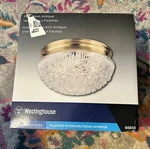 Westinghouse Lighting 6661000 2LITE Ab Clear Faceted Glass. Fixed Price $40.00.