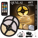 Qenlai 40FT Led Strip Lights, 2700K-6500K, Tunable White. Fixed Price $40.90.