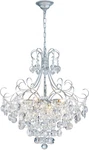 Elegant K9 Crystal Chandelier For Living Room - 10 Bulbs, Silver Finish. Fixed Price $176.99.