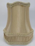 Elegant Bell Lamp Shade Lite Source 6.5"H Champagne Color Fabric. Fixed Price $14.40.