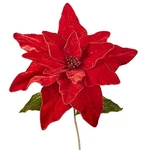 Raz Imports 2022 Tartan Tidings 32" Red Velvet Poinsettia Stem Indoor Decor. Fixed Price $24.99.