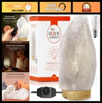 Himalayan Salt Lamp 10-12" With Dimmer Switch Natural Rock Light & Wooden Base. Fixed Price $111.99.
