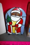 Normande Lighting Holiday Tiffany Lamp Santa Claus Stained Glass Accent. Fixed Price $11.99.
