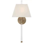 Crystorama Wall Sconce Light W/ Silk Shade Aged Brass 22" Tall Renee REN-261-AG. Fixed Price $149.99.
