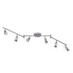 Globe Electric 59351 Payton Foldable Track 6-LIGHT, Matte Silver. Fixed Price $71.99.