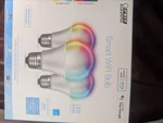 3 Pack Feit Electric Acre A19 E26 Led Smart Wifi Bulb Multi-colored 9W. Fixed Price $13.99.