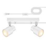 Plug Track Lighting Fixtures Ceiling, White Led, 2-LIGHT. Fixed Price $62.62.
