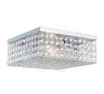 Elegant Designs FM1004-CHR 12 In 2-LIGHT Chrome Crystal Square Flush Mount. Fixed Price $54.99.