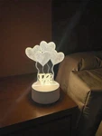 Usb 3D Led Bedside Night Light Romantic Love Acrylic Desktop Table Lamp #jd. Fixed Price $6.00.
