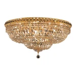 Elegant Lighting Tranquil 18 Flush, Gold/royal Cut Crystal V2528F30G-RC. Fixed Price $960.00.