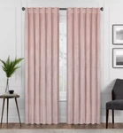 Eclipse Harper Velvet Absolute Zero Blackout Window Panel Pink 108" X 50". Fixed Price $24.99.
