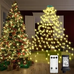 Vil Christmas Tree Lights: 9.9FT 544 Led Green Wire, Dimmable Waterfall Fairy. Fixed Price $59.98.