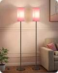 65 Inch Tall Pink Floor Lamps Set Of 2 For Living Girls Bedroom Clearance. Fixed Price $61.99.