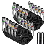 Xlr Cable 8FT 10 Pack Heavy Duty Microphone Balanced Audio Studio Cord Set. Fixed Price $39.00.