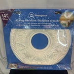 Westinghouse 77750 14" Soleil Polyurethane Light/fan Ceiling Medallion Vtg Look. Fixed Price $18.95.