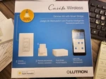 Lutron P-BDG-PKG2W Caseta Wireless Dimmer Kit With Bridge. Fixed Price $150.00.